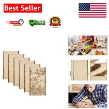 6 Pack Rustic Live Edge Wood Slabs, 11x7-9 Inch for Creative DIY Projects