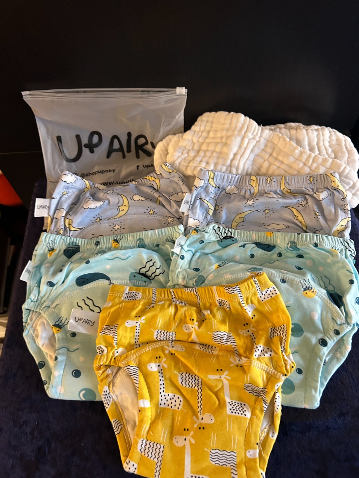 Upairy Potty Training Underwear - ECO-Friendly 5 pairs + 5 inserts - L - NEW