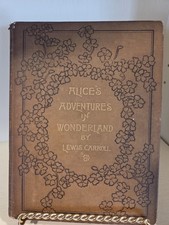 1893 Rare Antique book, Alices Adventures in Wonderland, By Lewis Carroll