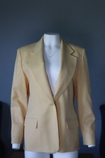 Pendleton Size 12 Petite 100 Virgin Wool Yellow Blazer