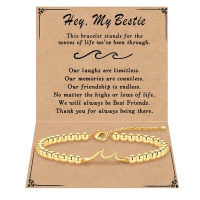 Best Bestie gifts for women gifts,Wave Bracelet friend gifts for Best friend Sou