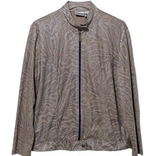CHICO'S - JACKET - ANIMAL PRINT - EXC COND - FAUX LEATHER - LIGHTWEIGHT