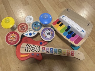 Baby Einstein Hape Musik Instrumente 3er Set   Piano, Schlagzeug, Gitarre