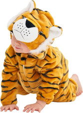 Unisex Baby Animal Costume Pajamas, Infant Flannel Hooded Halloween Romper Cospl