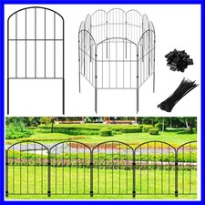 Decorative Garden Fence 24in H x 10.5ft L, 10 Panels No Dig Garden Fencing An...