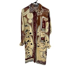 Vintage Louis Feraud Silk Dress Abstract Wearable Art Size 8