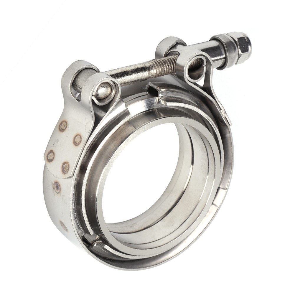 ･2.25in V Band Stainless Steel Clamp With 2 Flange For Turbo Exhaust Downpipe