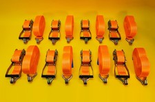 Ratchet Strap Tie Down 5ton 50mm High-Vis Orange 9m Recovery Lashing SET 8Pcs