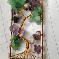 Handcrafted Tree of Life Wire Pendant, Amethy...