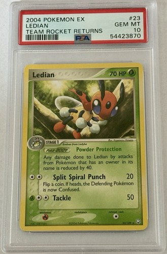2004 Pokémon Ex Ledian Team Rocket Returns 23/109 PSA 10 