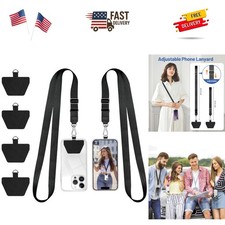 Phone Lanyard, Universal Adjustable Neck Strap for Phone Case Keys ID Badges ...