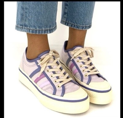 Adidas Nizza Platform Lavender Purple Pink Canvas Sneakers Women s Lace Up 6.5
