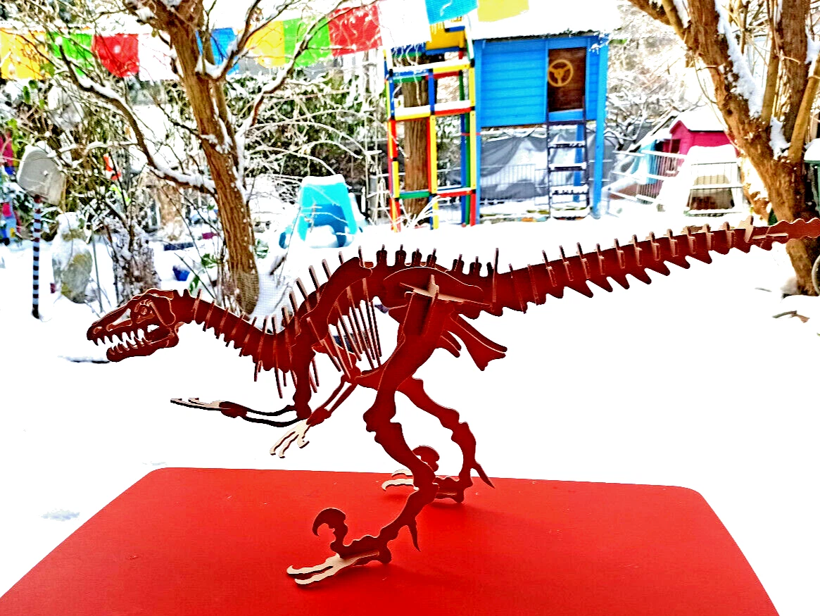 1x DINO 80cm Puzzle 3D Madera Maqueta Kit Manualidades Dinosaurios 59 Piezas