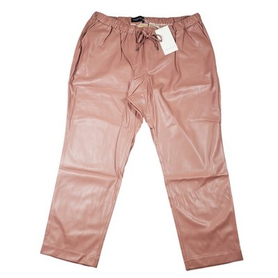 WildFang Empower Vegan Leather Drawstring Pants Womens 2XL Rose Brown Pink New
