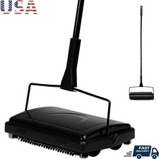 Manual Carpet Sweeper Pet Hair Collector Battery Free Dirt Dust Removal New