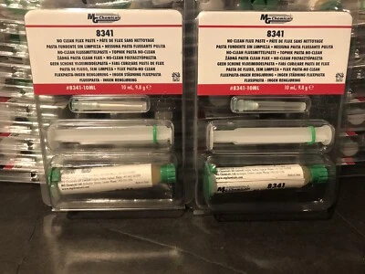 M.G. CHEMICALS 🔥 QTY: 2 TWO MG CHEMICALS 8341 NO CLEAN SOLDERING FLUX PASTE 10 mL SYRINGE NEW