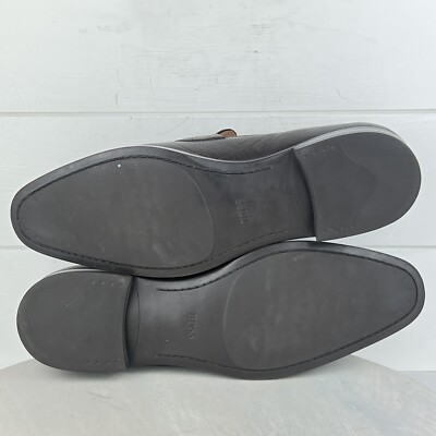 Hugo Boss Brown Leather Horse Bit Dress Loafer Shoes  display picture 3