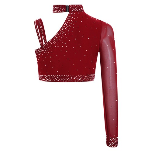 Kids Girls Crop Top With Shorts Gymnastic Outfits Fitness Tracksuit Dance Gym - Picture 10 of 90
