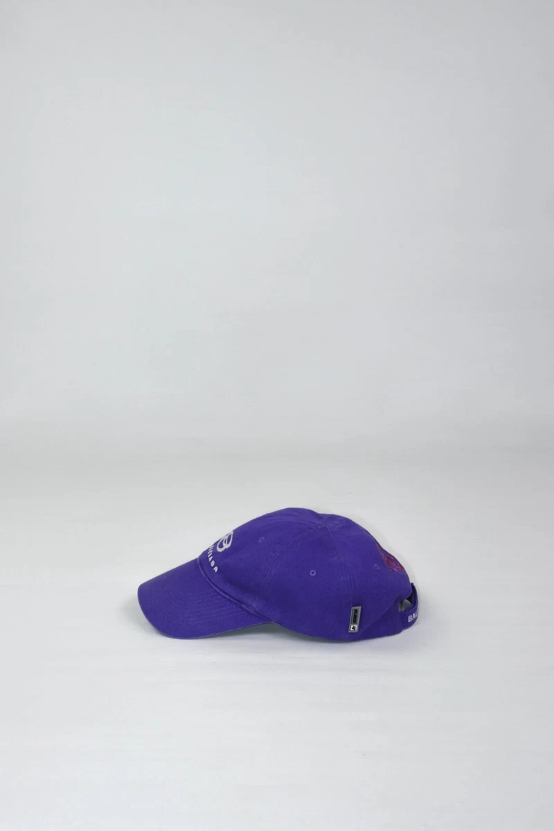 Balenciaga Purple Unity Logo 680739 410B2 Snowboard Cap Tag size L