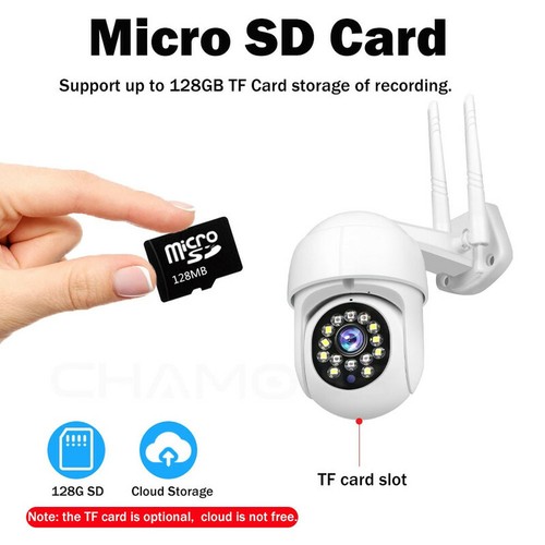 5MP IP WiFi 1080P Wireless PTZ CCTV Cam 4X Zoom Outdoor Smart Security Camera  - Imagen 3 de 11