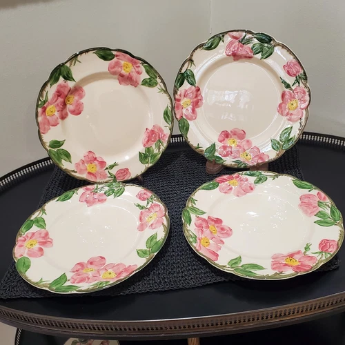 FRANCISCAN USA DESERT ROSE LUNCHEON PLATES (4) - CLEAN!!