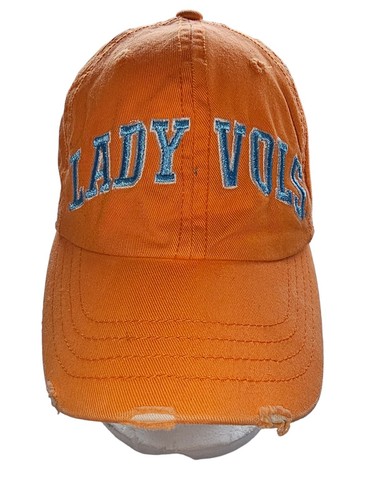 Vintage University Of Tennessee LADY VOLS Distressed Hat Basketball Orange