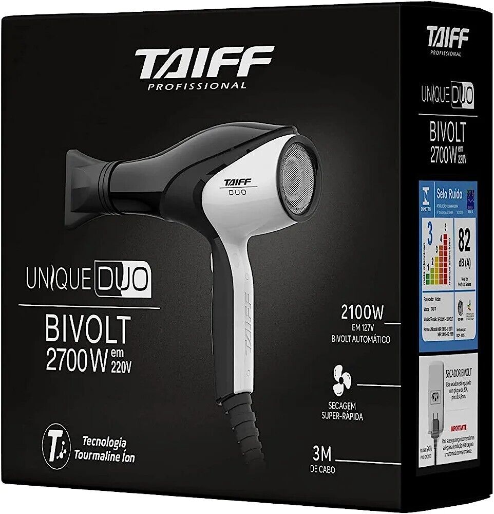 Secador para Cabeleireiro Unique DUO 2700W - Taiff Taiff Secadores