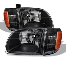Black 00-04 Toyota Tundra Regula/Access Cab Headlights Left+Right✅ Puerto 📦🇵🇷