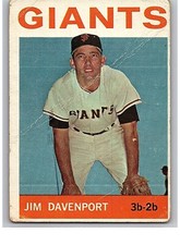 1964 Topps Baseball Card Single - #82 Jim Davenport