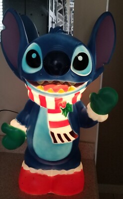 Gemmy Disney Stitch 22 Inch Light Up Christmas Blow Mold | eBay