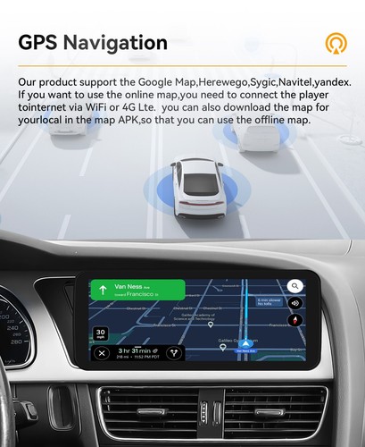 10,25" Für Audi A4 A5 B8 S4 S5 Concert Android 13 Autoradio Carplay GPS Navi 32G - Bild 11 von 24
