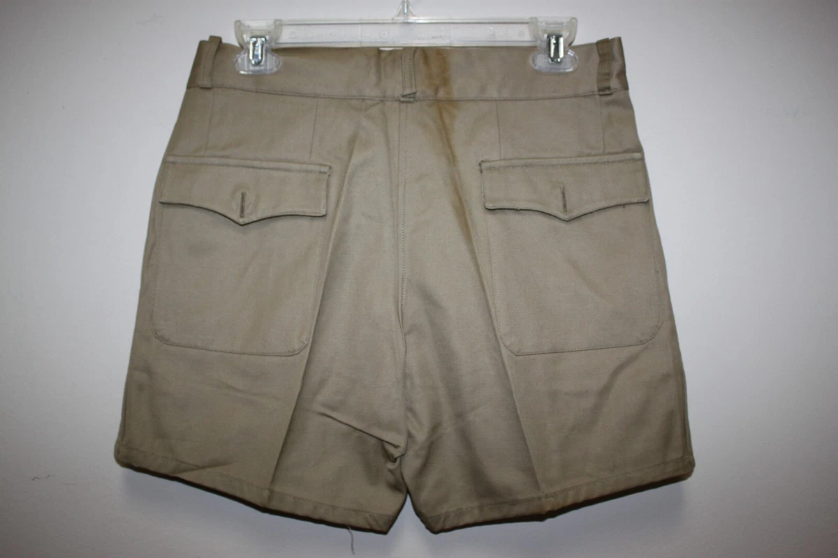 Pantalones Cortos Militar Excedente Ejército Italiano Caqui 28" Cintura Militar Combate Tostado Chino