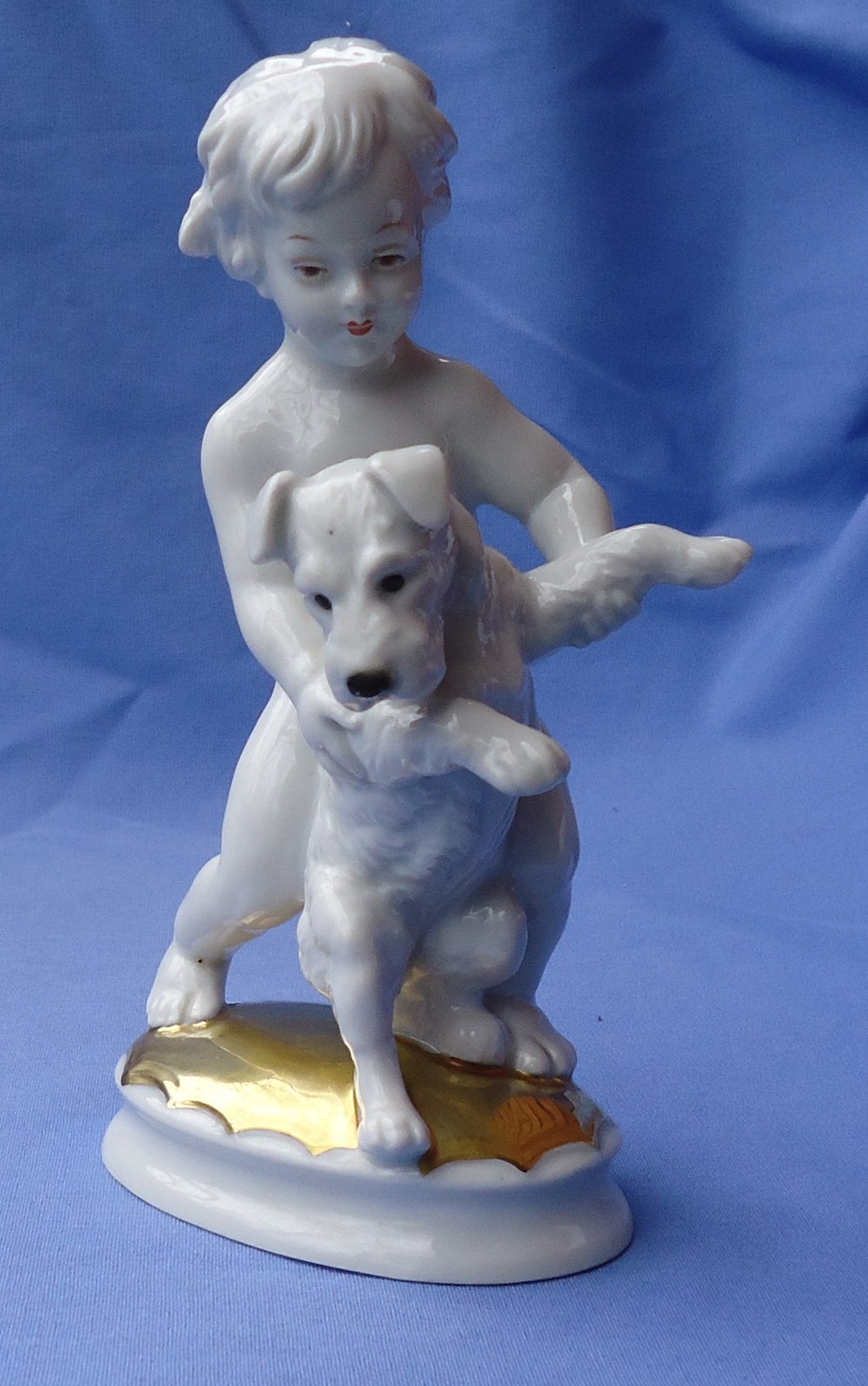 FOX TERRIER SCHNAUZER ROSENTHAL GERMANY  1930s DOG & boy 6