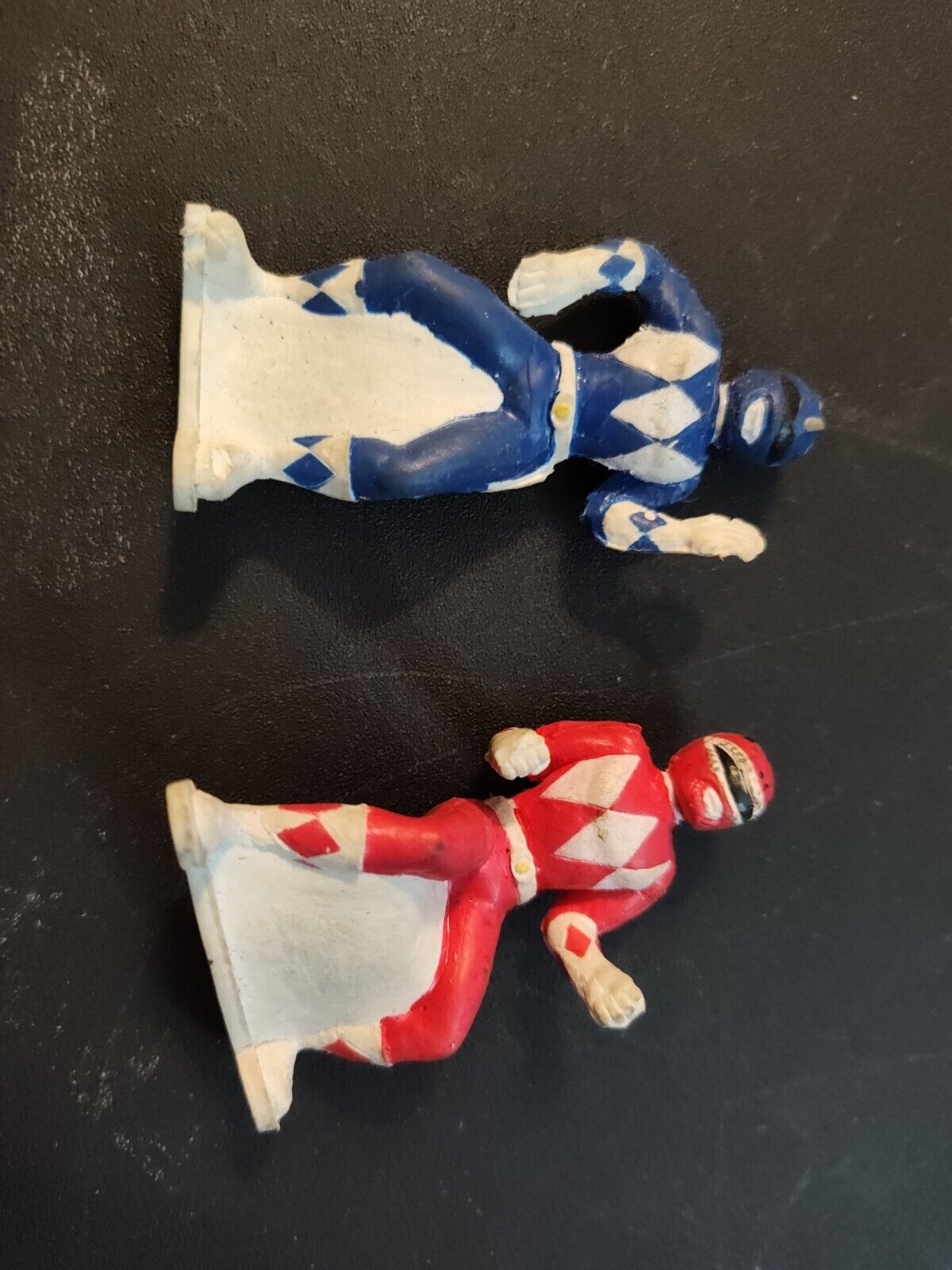 Vtg 1993 Power Rangers Red Blue Saban Soft Plastic Figures Lot Cake Toppers 