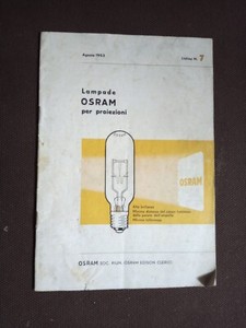 1953 OSRAM KATALOG Projector Bulb Lampe Projektorlampe