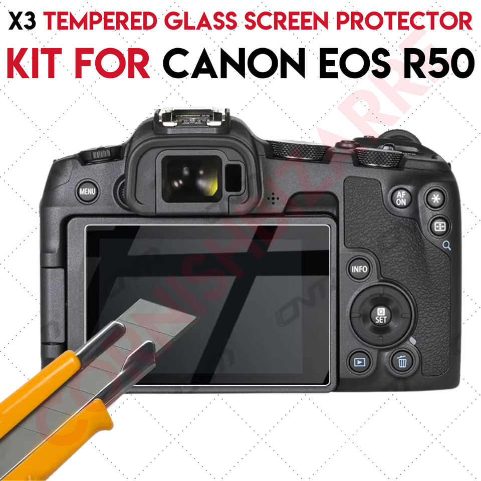 CANON EOS R50 LCD SCREEN PROTECTOR TEMPERED GLASS KIT X3 UK STOCK | eBay UK