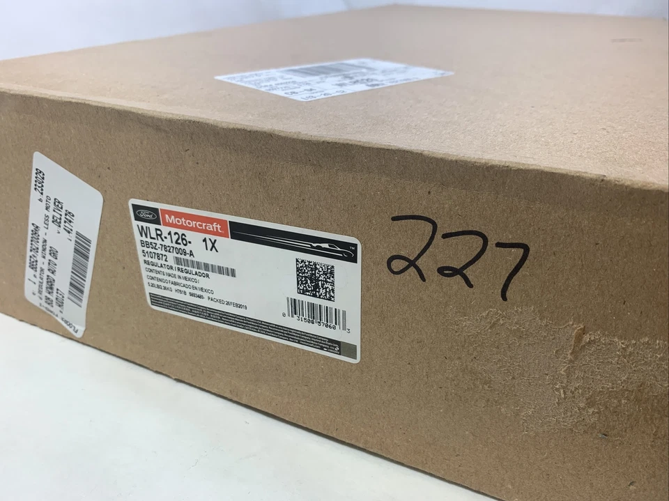 Nuevo regulador de ventana lateral del conductor trasero OEM Ford Explorer Motorcraft WLR126 Foto 2 de 2