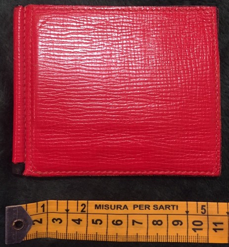VALEXTRA - portafogli rosso - simple grip spring - a costa - originale |  eBay
