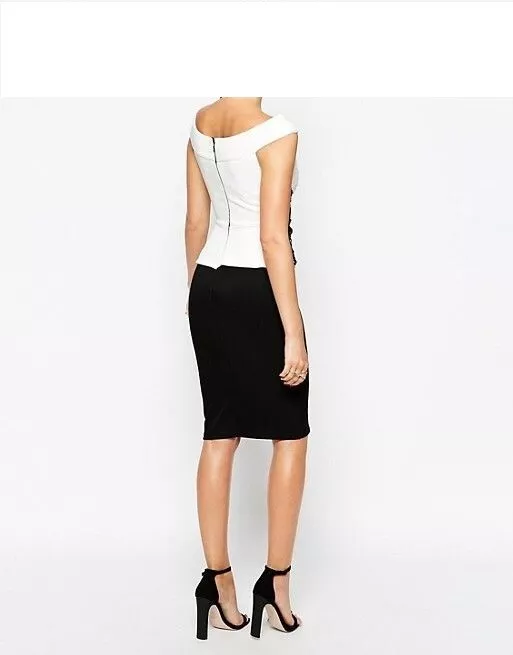Lipsy crochet top lace pencil dress