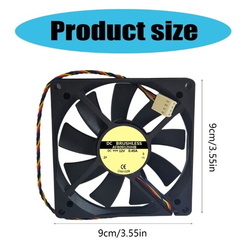 90mm Computer Case Fan with PWM, 12V Highly Speed Cooling Fan for Computer Case - Afbeelding 8 van 8