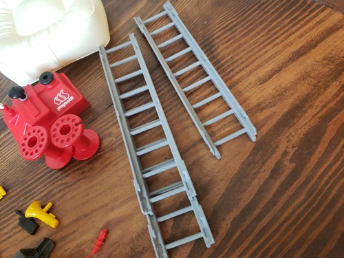 Vintage Playmobil fireman jump rescue team w/ air cushion 3881 - Picture 6 of 10