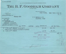 1911 Antique Letterhead - The B.F. Goodrich Company - New York #6