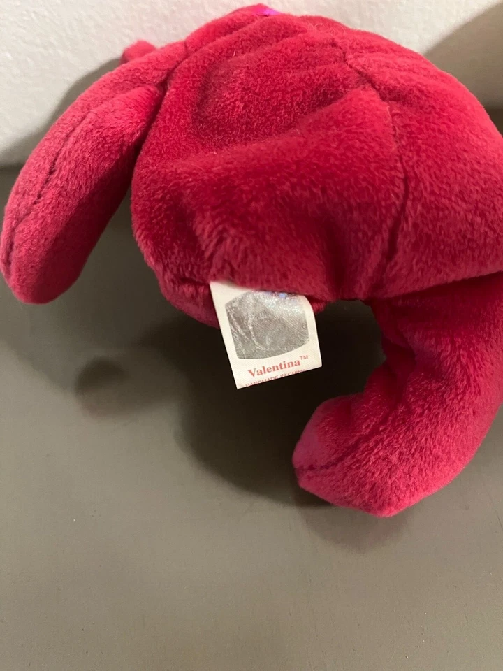 Rare Vintage 1998/1999 TY Beanie Baby Babies Valentina Bear Hologram Error Tag  - Image 2 of 4