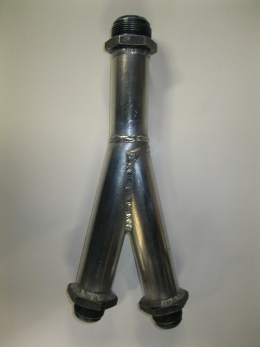 Feed line for dual fuel pump system racing NHRA dragster funny car alcohol nitro