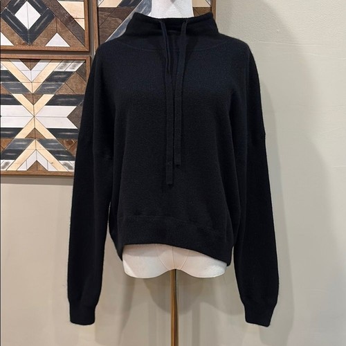 NakedCashmere 100% Recycled Cashmere Joan Cowl Neck Sweater Black Small *As-Is* - 第 1/11 張圖片