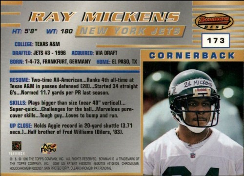 1996 Bowman's Best Football  *COMPLETE YOUR SET*  Pick From List - Picture 342 of 356