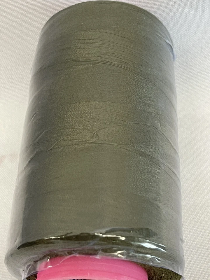 1 Big Spool ARMY GREEN Sewing Thread 6000 YARDS Cone MultiPurpose T27 S2 Quality - Image 2 of 2