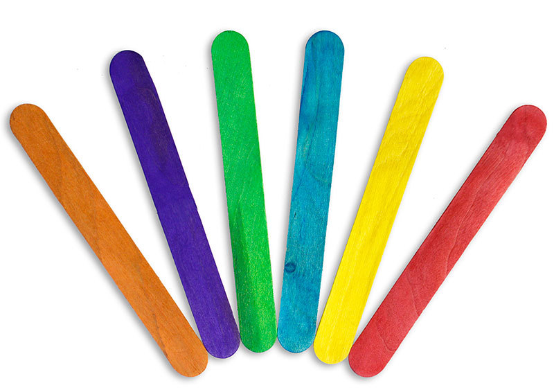 500 Bastoncini Colorati In Legno CBTONE: Creatività Fai-da-te Per Bambini E Progetti