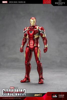 ZD Toys Marvel Avengers 1/10 Iron Man MK46 Action Figure Set | eBay