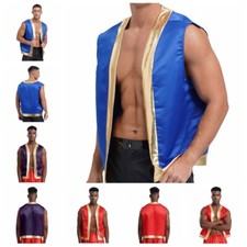 Mens Waistcoats Shiny Vest Masquerade Top Raves Cardigan Costume Sleeveless
